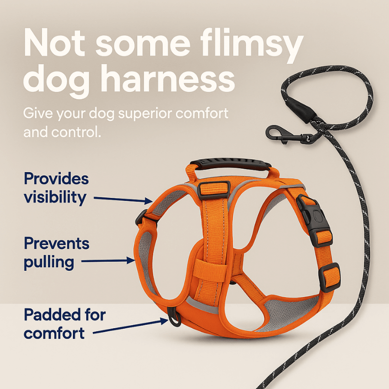 HushPaws™ Reflective Dog Harness