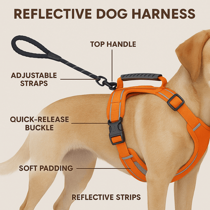 HushPaws™ Reflective Dog Harness